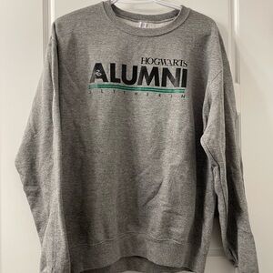 BNWT Unisex Harry Potter Inspired Sytherin Jerzees Gray Crewneck Sweater